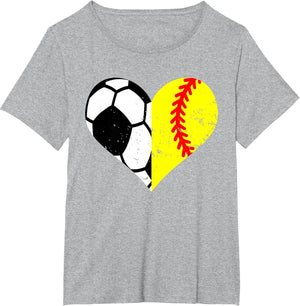Soccer Softball Heart Funny Soccer Softball Mom