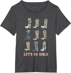 Cowgirl Boot Let's Go Girls Howdy Western Cowgirl