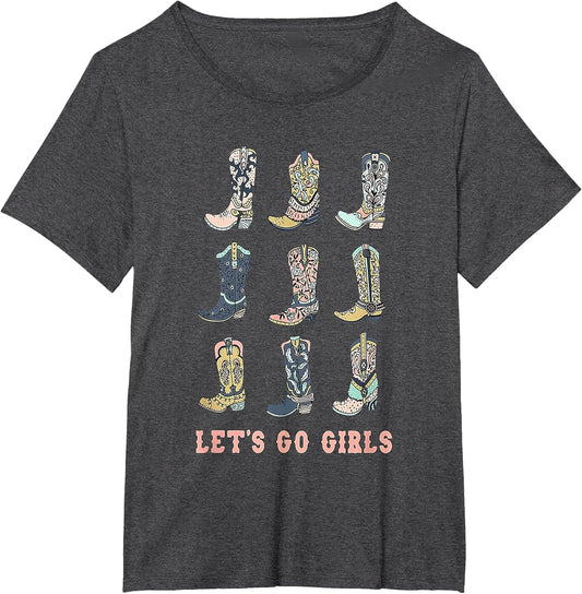 Cowgirl Boot Let's Go Girls Howdy Western Cowgirl