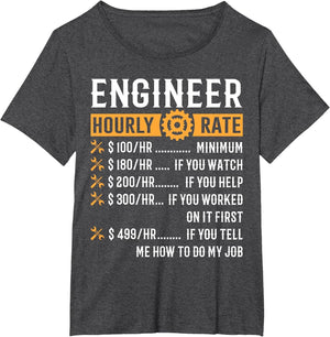 Funny Engineer Gifts - Engineer Hourly Rate