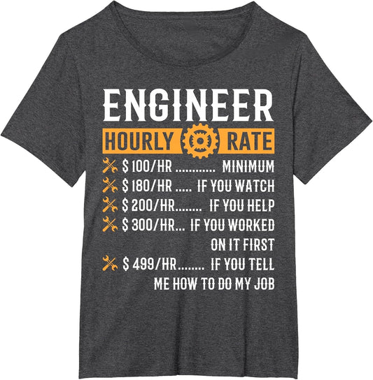 Funny Engineer Gifts - Engineer Hourly Rate