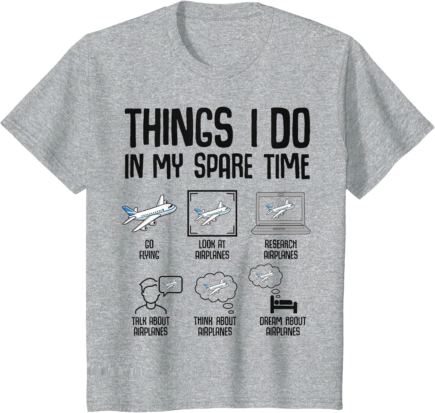 Airplane Things I Do in My Spare Time Plane Pilot Kids Men