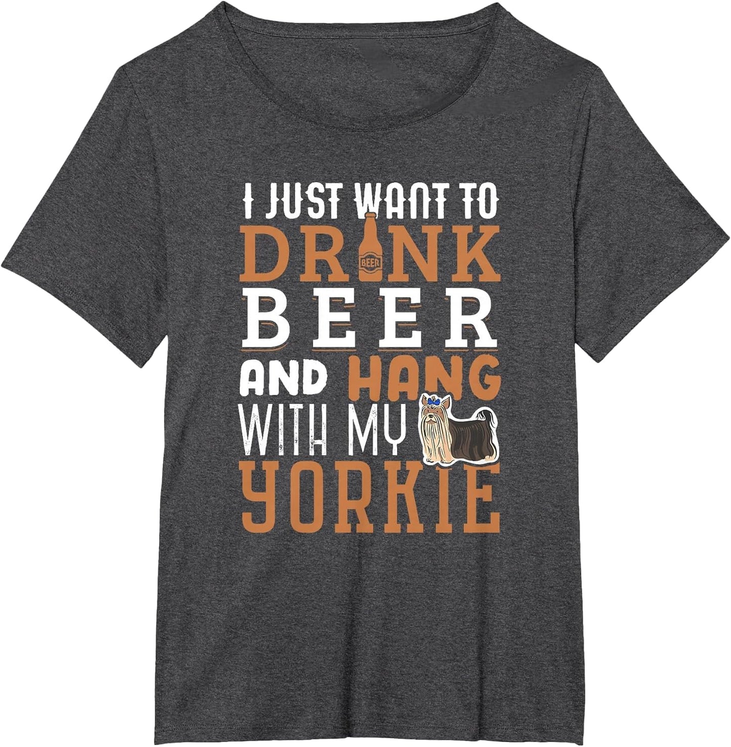 Yorkie Dad Shirt Funny Yorkshire Terrier Dog Lover Beer