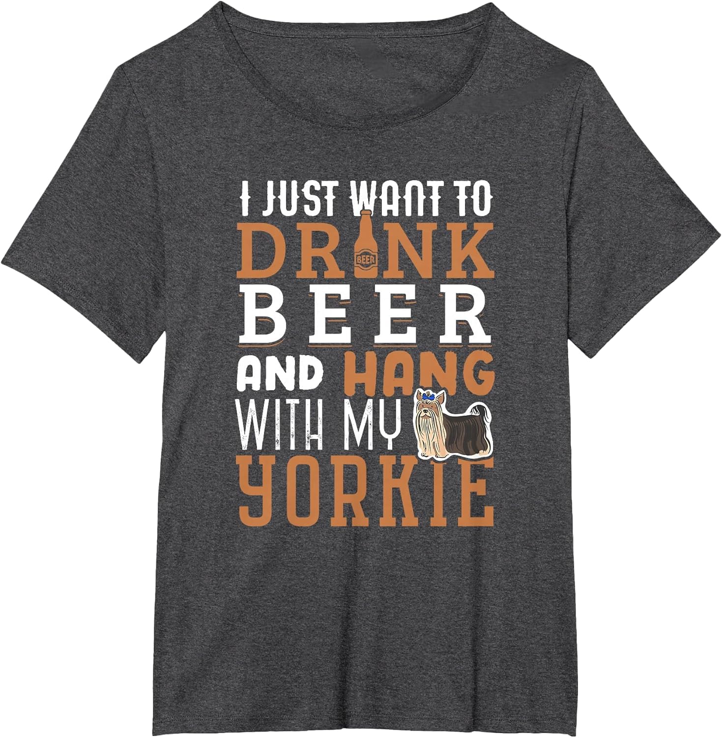 Yorkie Dad Shirt Funny Yorkshire Terrier Dog Lover Beer