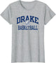 Drake Bulldogs Basketball Arch Gray Officially Licensed , Women, Heather Grey, Medium