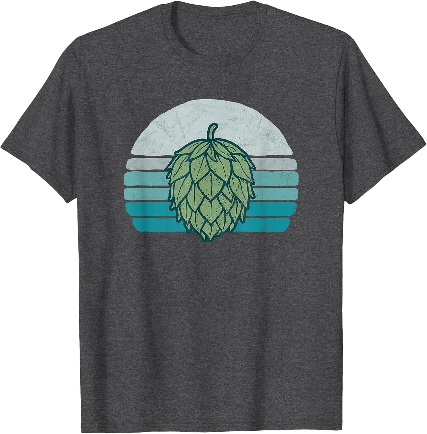 Hops Lover Vintage Beer Graphic Dark Sunset Hop Illustration