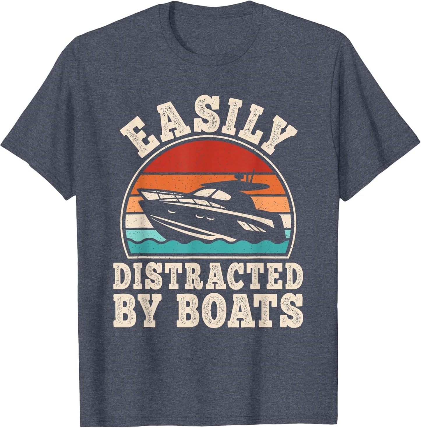 Easily Distracted by Boats Retro Captain Boating Men Women