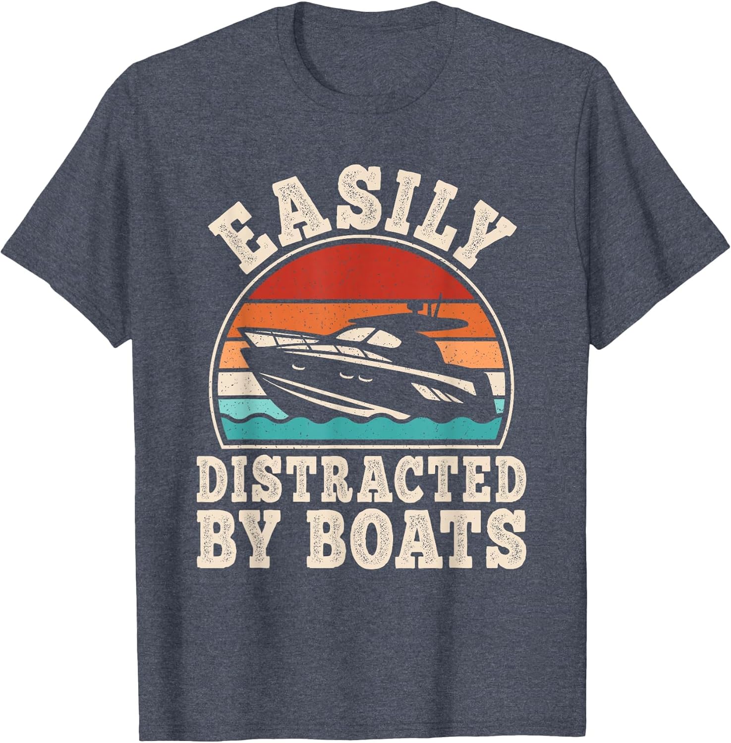 Easily Distracted by Boats Retro Captain Boating Men Women