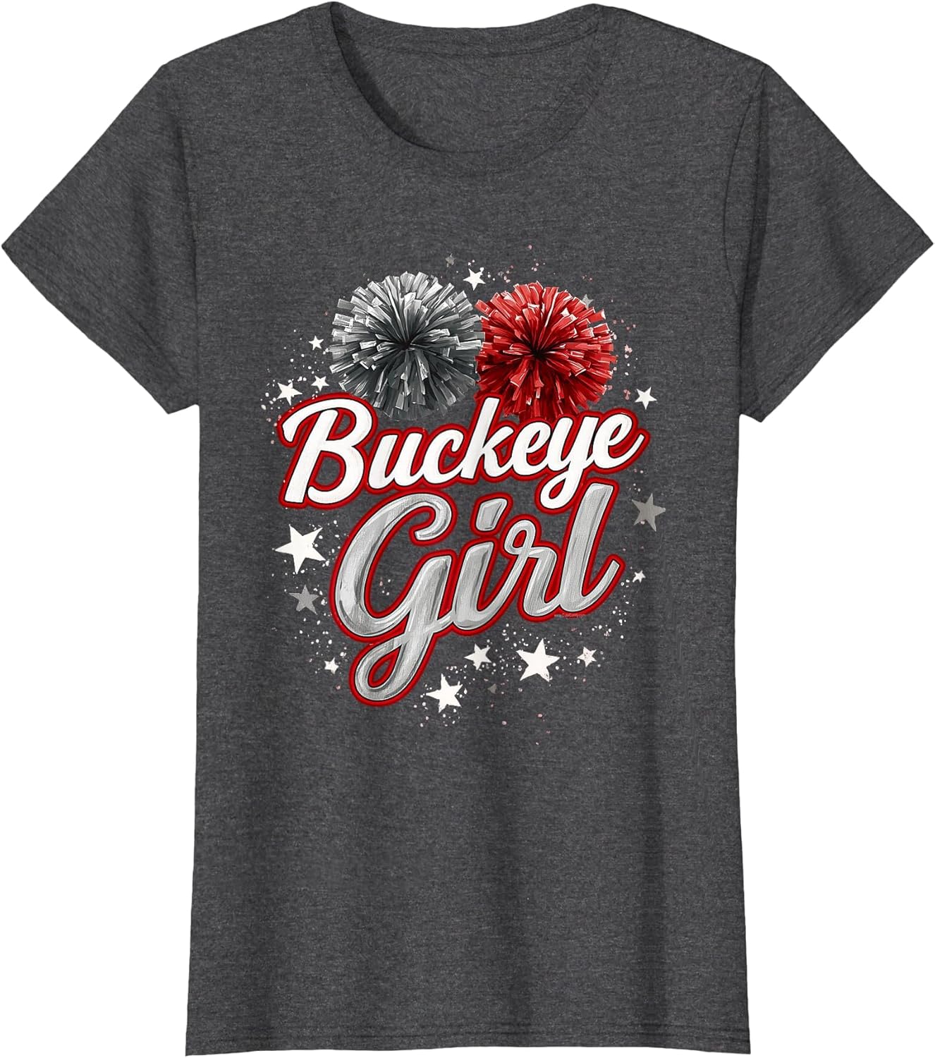 Buckeye Girl Pom-Poms Vintage Sports Ohio Home State
