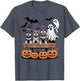 Schnauzer Halloween Wagon Ghost Witch Hats Bats Pumpkins