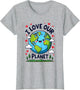 I Love Our Planet Earth Day Graphic Design