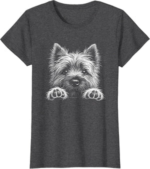 Cairn Terrier Dog Peeking Art Design