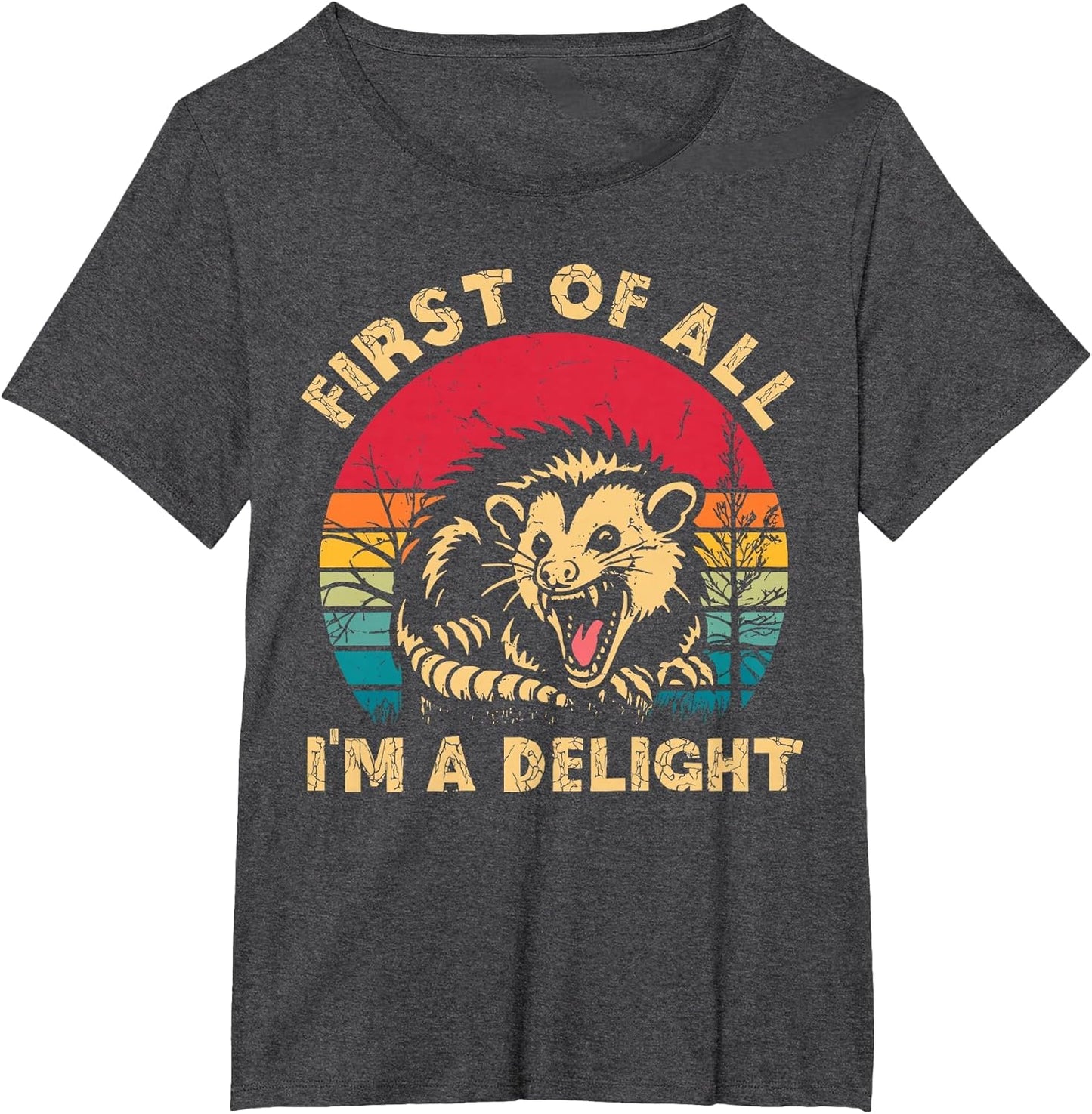 Vintage First of All I'm A Delight Angry Possum Trash Panda