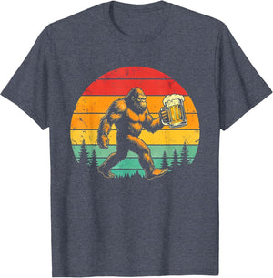 Funny Sasquatch Beer Lover Retro Sun