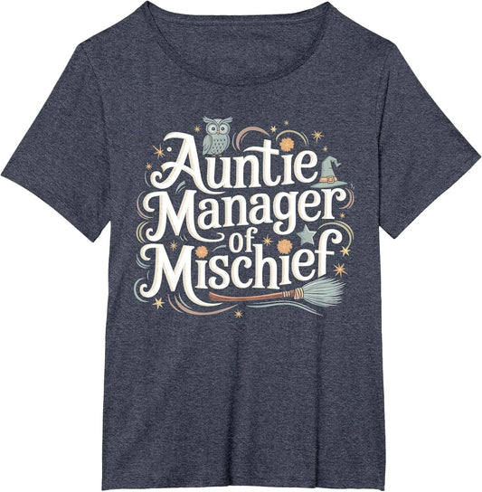 Funny Auntie Manager of Mischief Family Matching Best Aunt