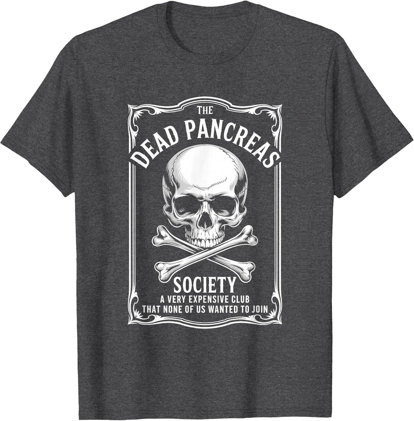 Dead Pancreas Society Shirt Skull Funny Diabetes Awareness