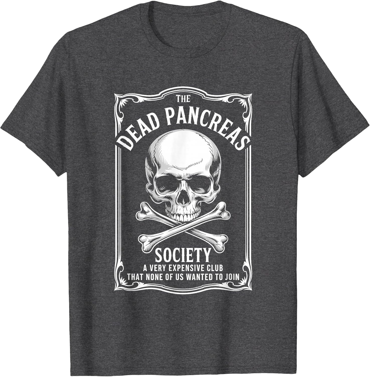 Dead Pancreas Society Shirt Skull Funny Diabetes Awareness