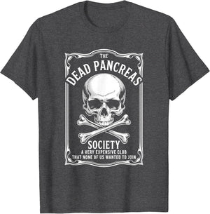 Dead Pancreas Society Shirt Skull Funny Diabetes Awareness