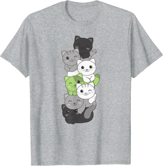 Agender Flag Non Binary Pride LGBTQ Cats Cute Agender cat