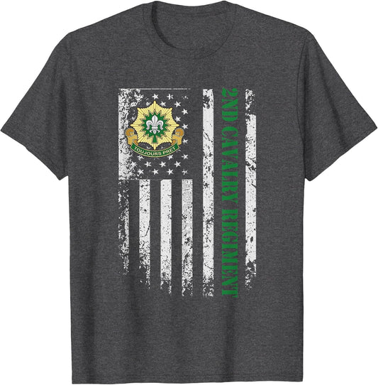 2nd Armored Cavalry Regiment Veteran USA Flag Veterans Day