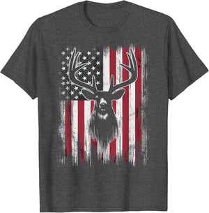 Deer Hunting American Flag
