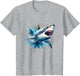 Cool Watercolor Great White Shark Open Jaw