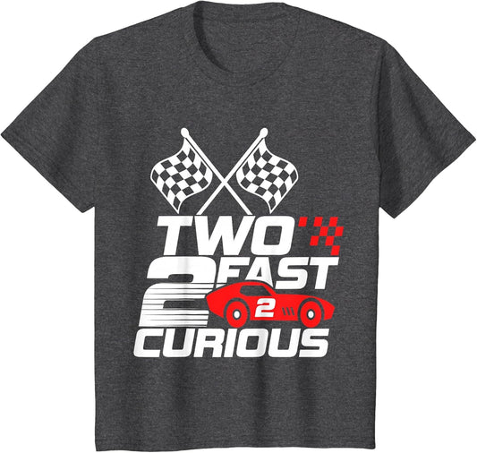 Two Fast 2 Curious Race Car 2nd Birthday Toddler Boy Girl