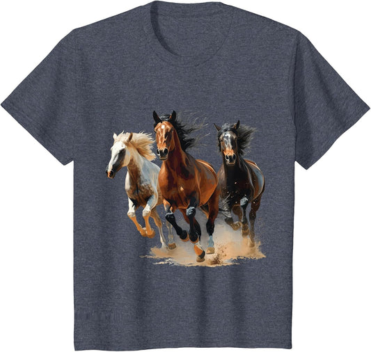 Vintage Horses Lover Graphic Women Boys Girls