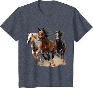 Vintage Horses Lover Graphic Women Boys Girls