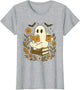 Bookish Ghost Reading with Coffee Cute Halloween