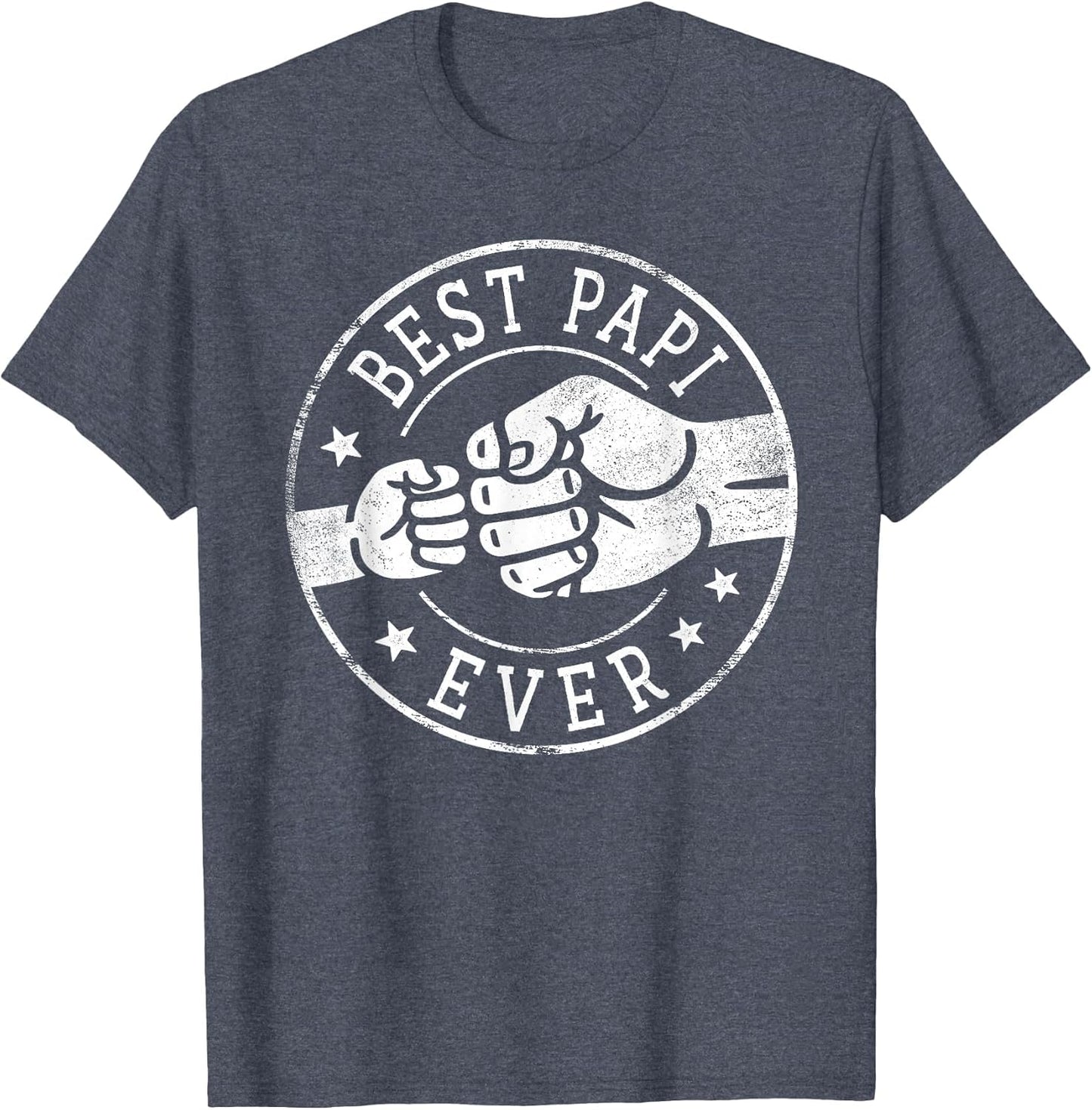 Best Papi Ever - Fist Bump Circle Emblem Design Papi