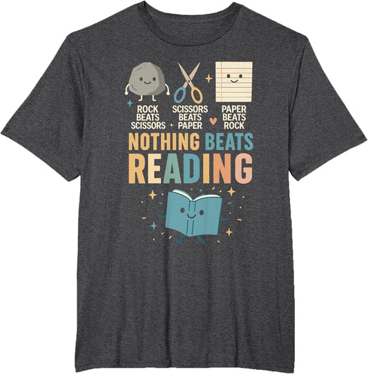 Booktrovert Shirt, Nothing Beat Reading Rock Paper Scissors