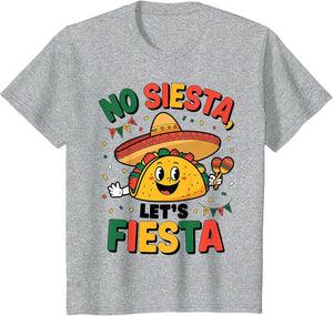 Funny No Siesta Let's Fiesta Cinco Mayo Taco Men Boy Toddler
