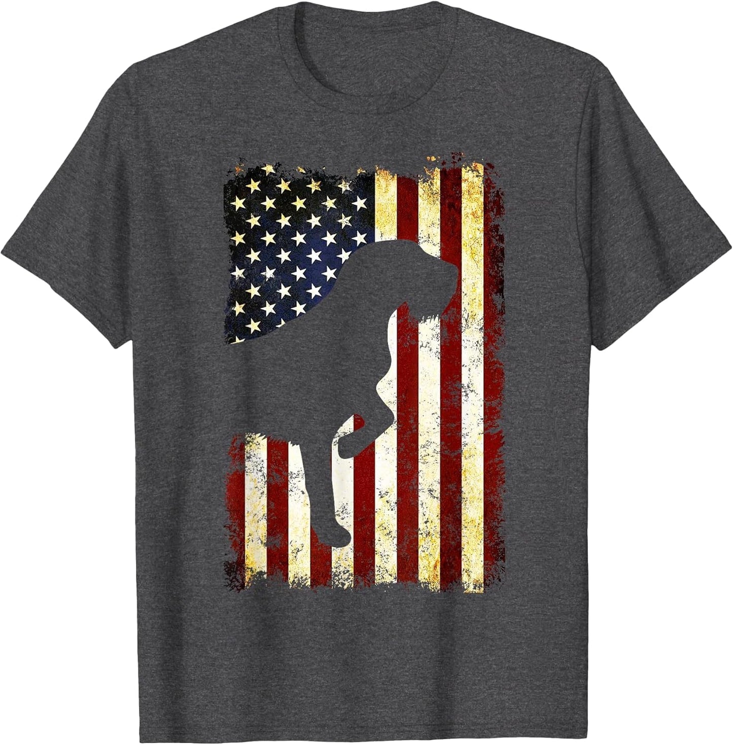 Wirehaired Pointing Griffon Silhouette American Flag