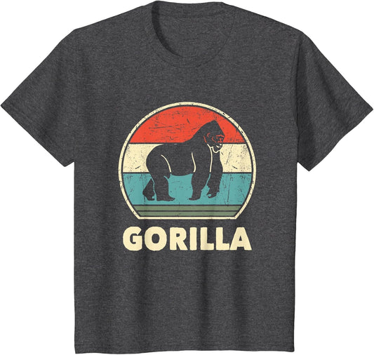 Vintage Gorilla Women Kids Gorillas Lovers Retro