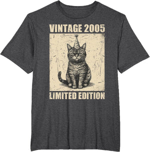 Vintage Cat 2005 Funny 21 Years Old Birthday Limited Edition
