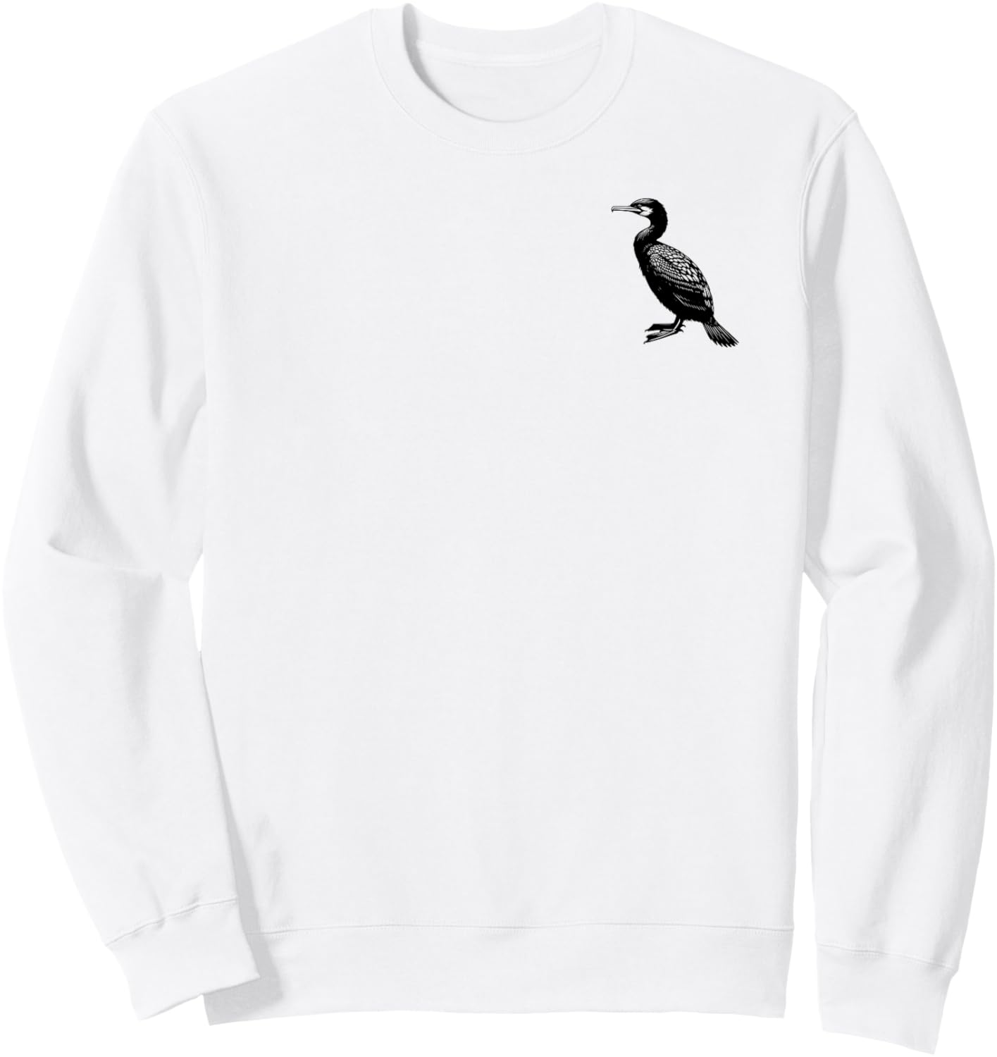 Cormorant Dad Mom Lover - Monochromatic Cormorant Sweatshirt - Sweatshirt | White