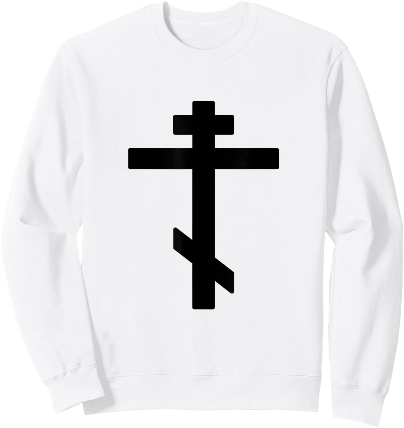 Eastern Orthodox Cross Russian Orthodox Cross Christianity Sweatshirt - Sweatshirt | White