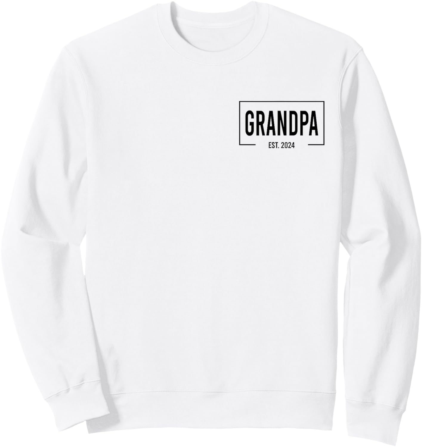 Grandpa Est. 2024 Logo Paps Loading New Grandpa Sweatshirt - Sweatshirt | White