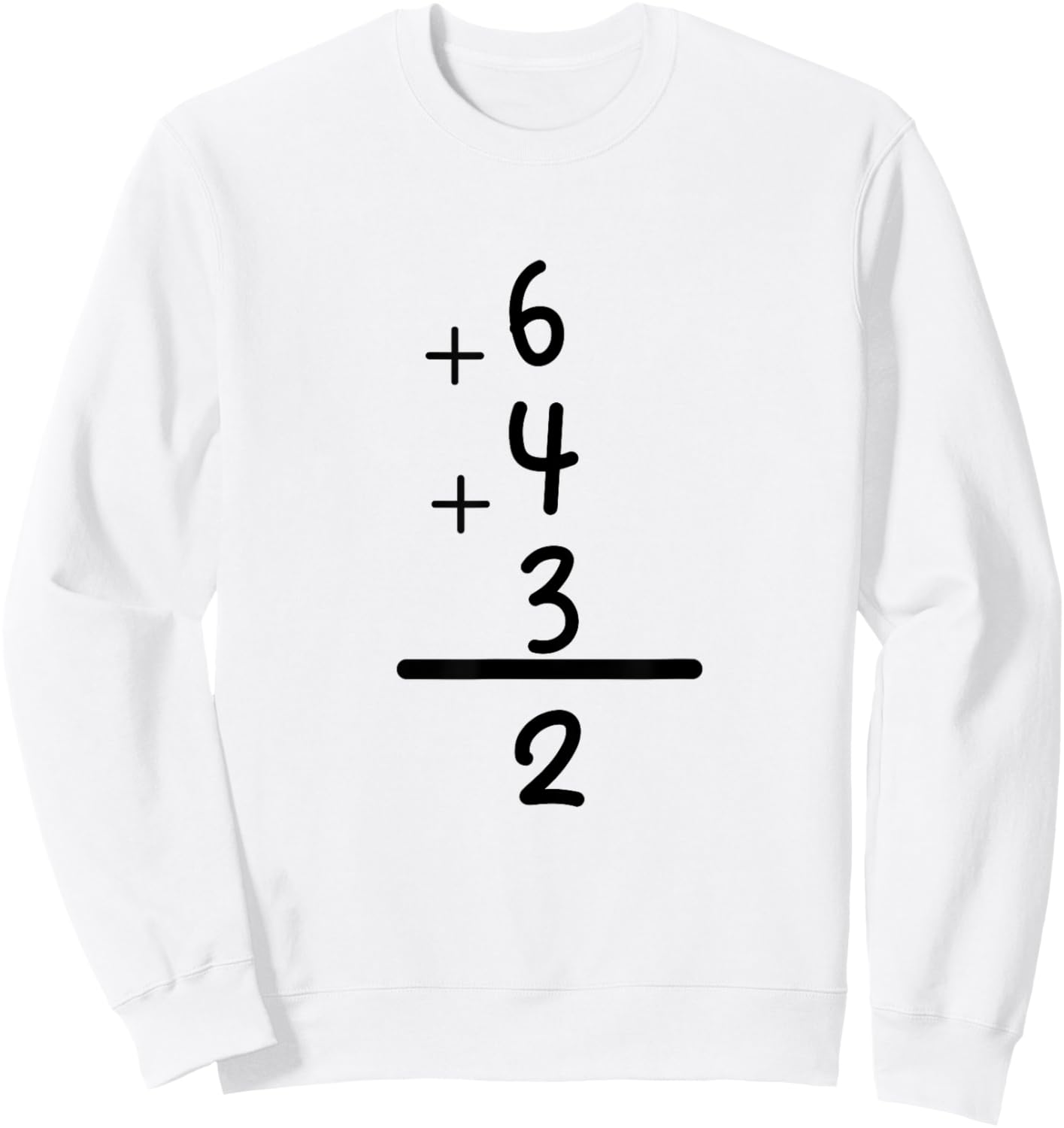 Hit It Out of the Park with Our 6+4+3=2 Baseball Double Play Sweatshirt - Sweatshirt | White