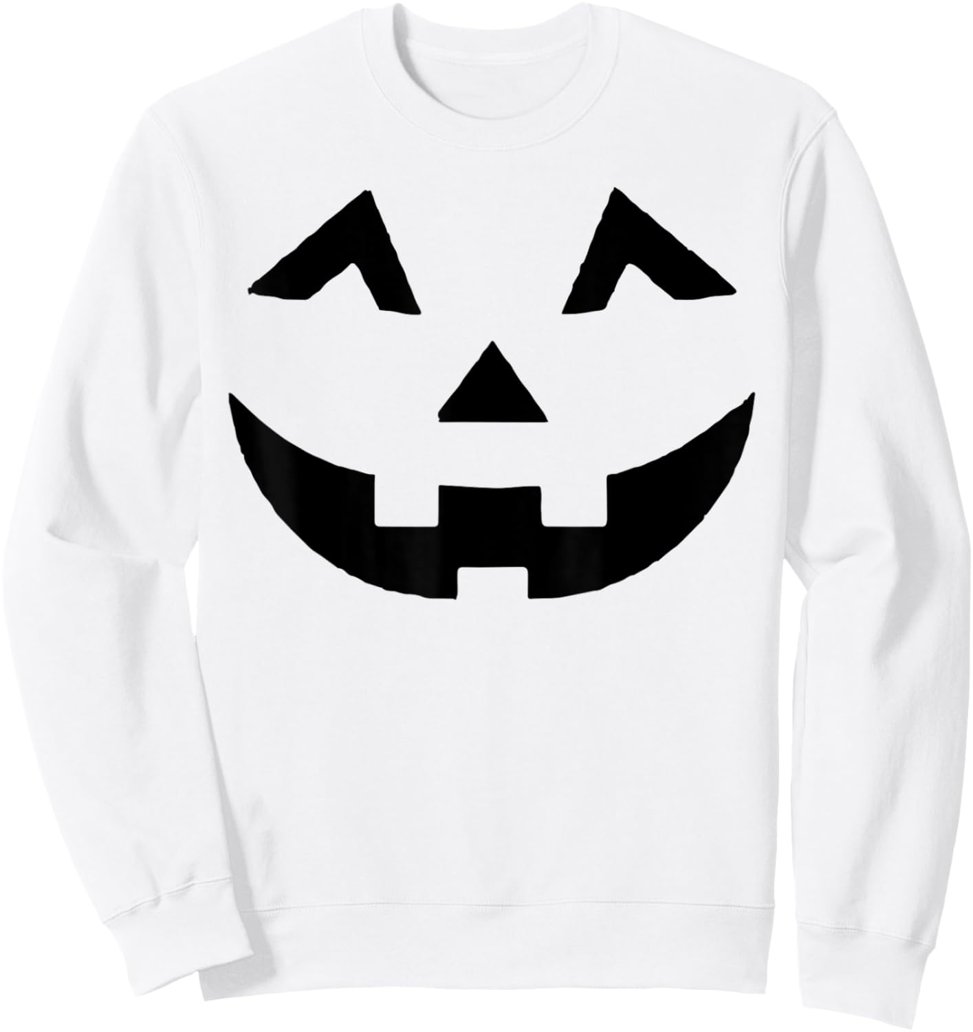 Jack O Lantern Face Pumpkin Eyelashes Hallowen Costume Funny Sweatshirt - Sweatshirt | White