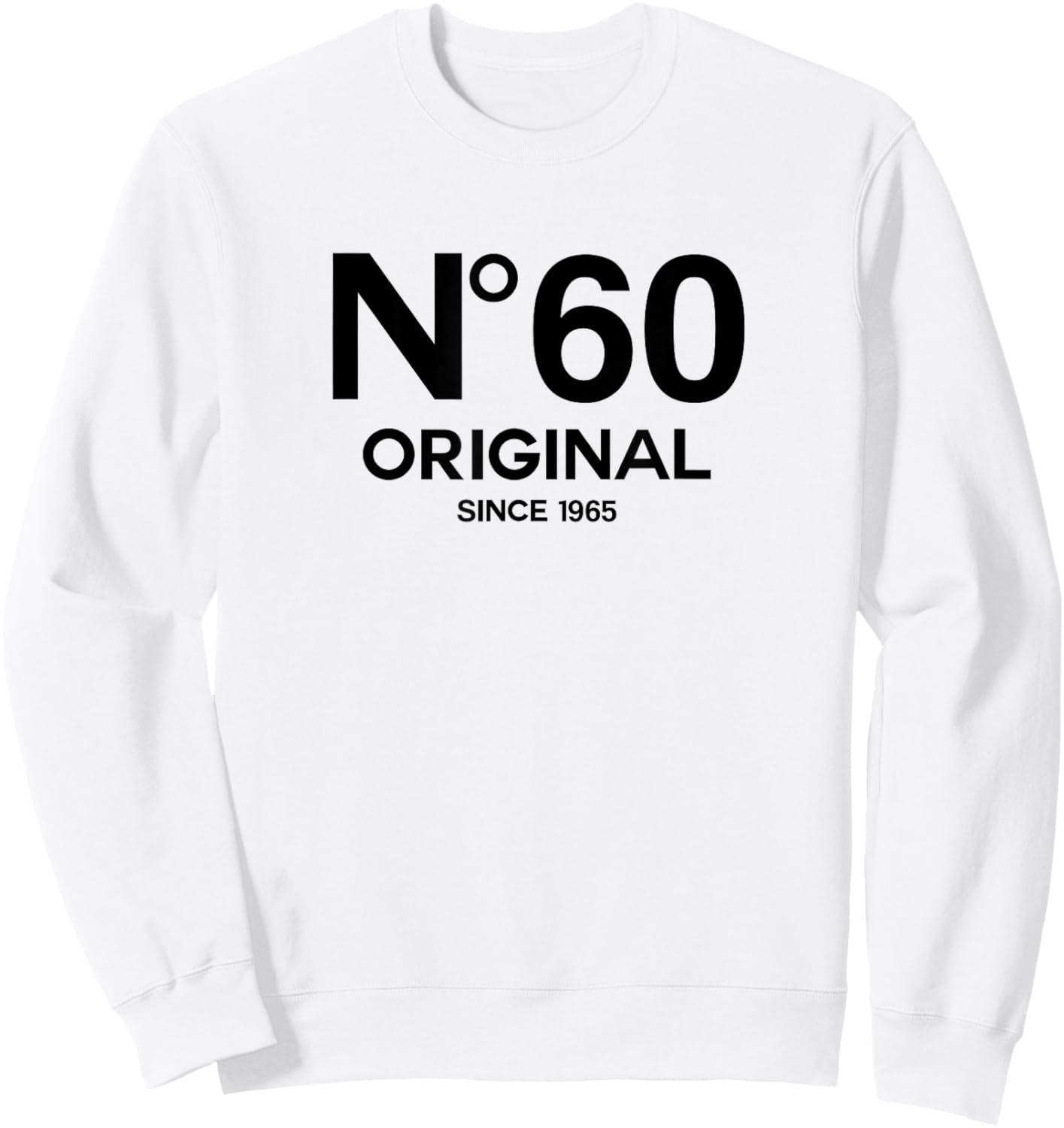 No 60 Original 60th Birthday Born in 1965 Fiftieth Retro Sweatshirt - Sweatshirt | White