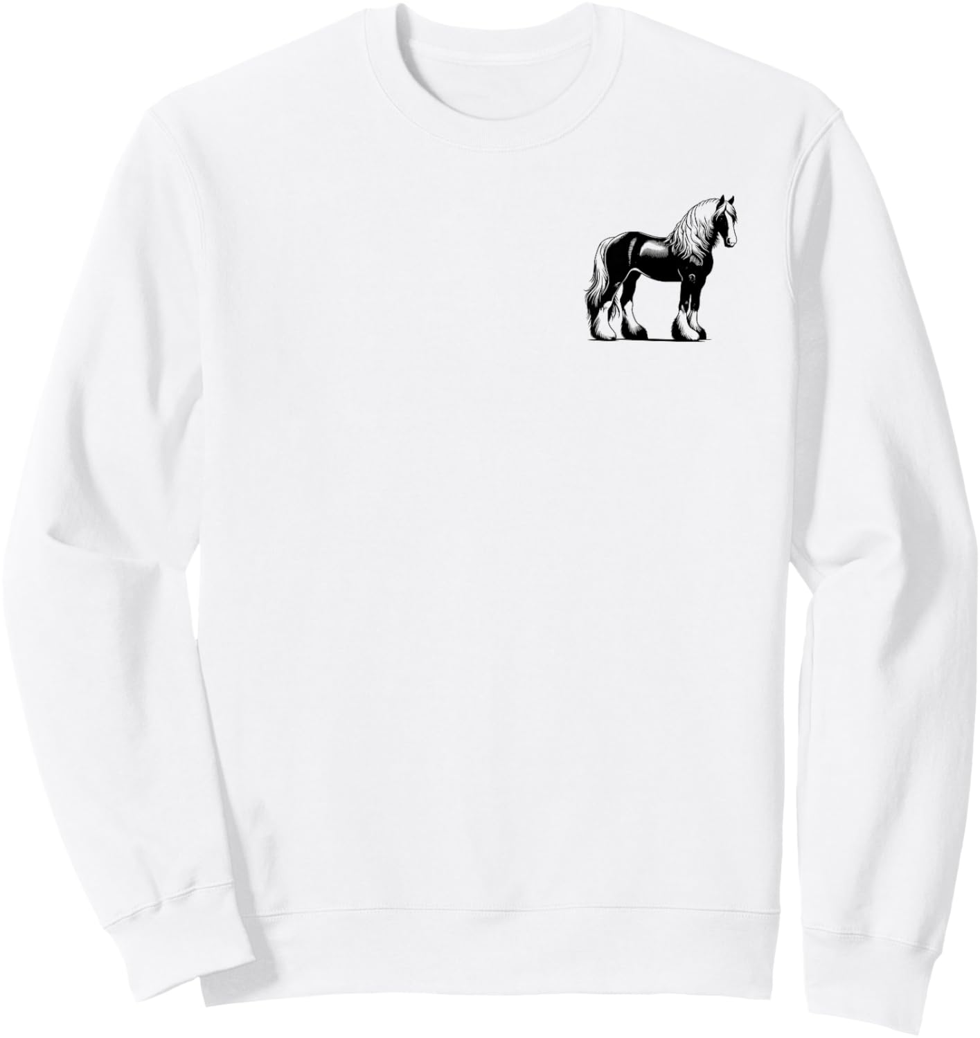 Horse Dad Mom Lover - Monochromatic Haflinger Horse Sweatshirt - Sweatshirt | White