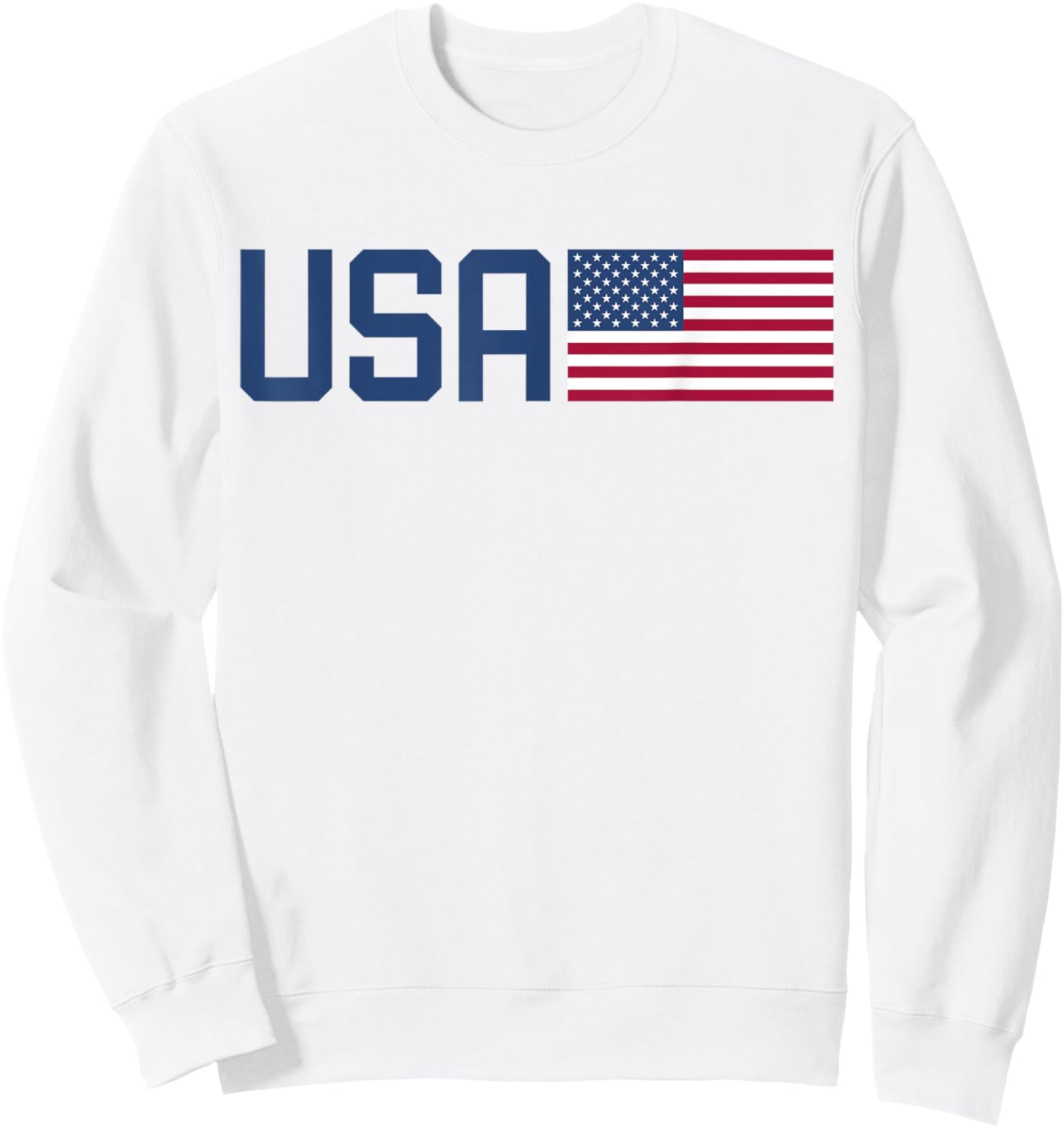 USA Shirt Women Men Kids American Flag 4th of July Patriotic Sweatshirt - Sweatshirt | White