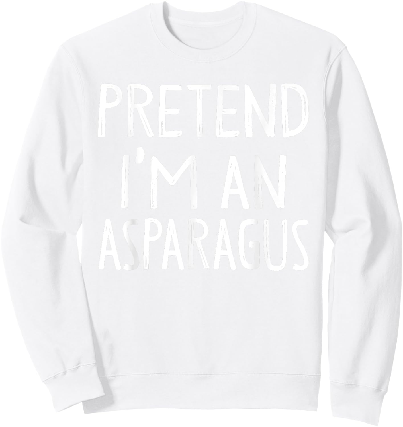 Pretend I'm An Asparagus Matching Costume Easy Halloween Sweatshirt - Sweatshirt | White