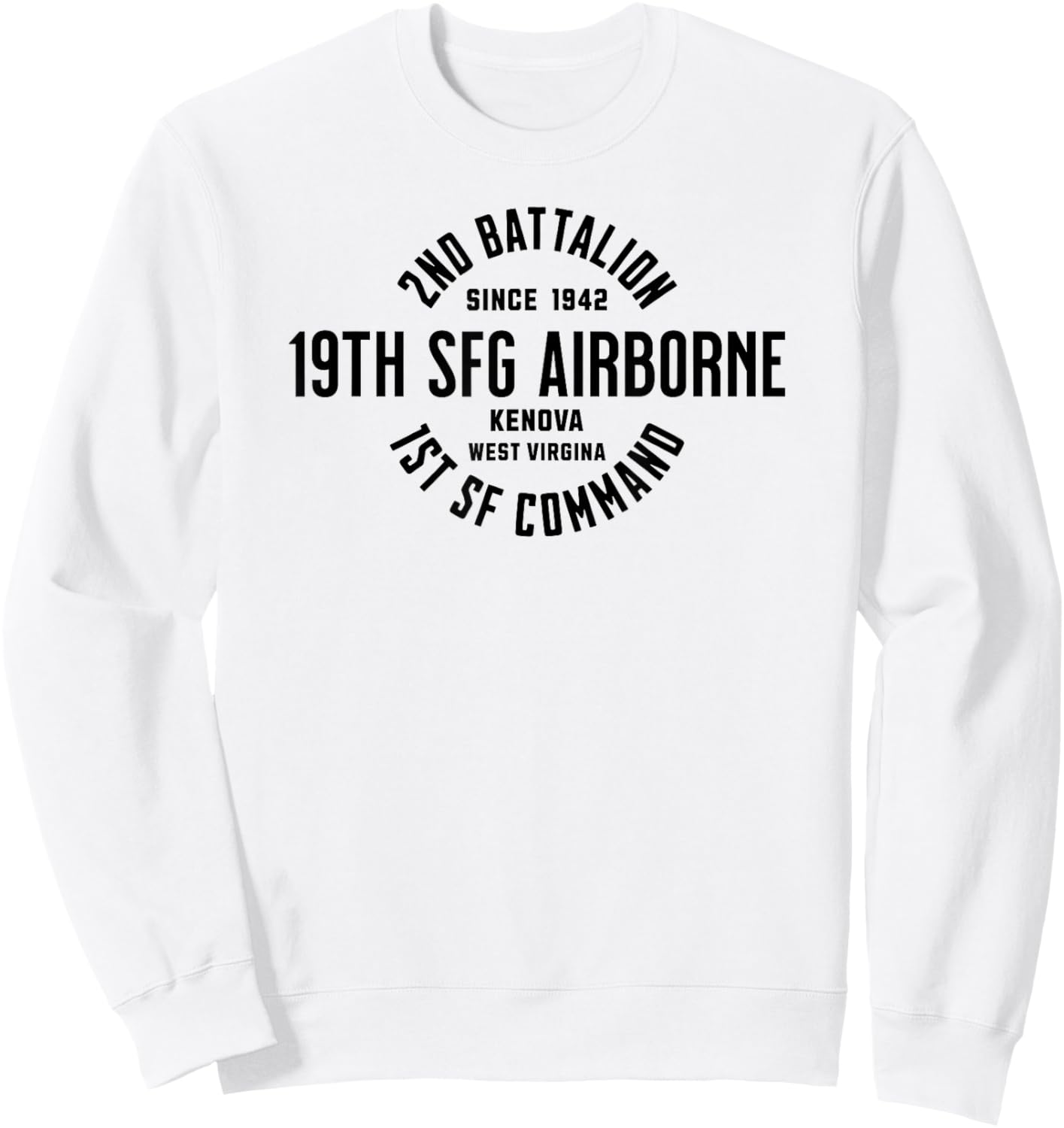 2nd Battalion 19th Special Forces Group 1st SFC Military Vet Sweatshirt - Sweatshirt | White