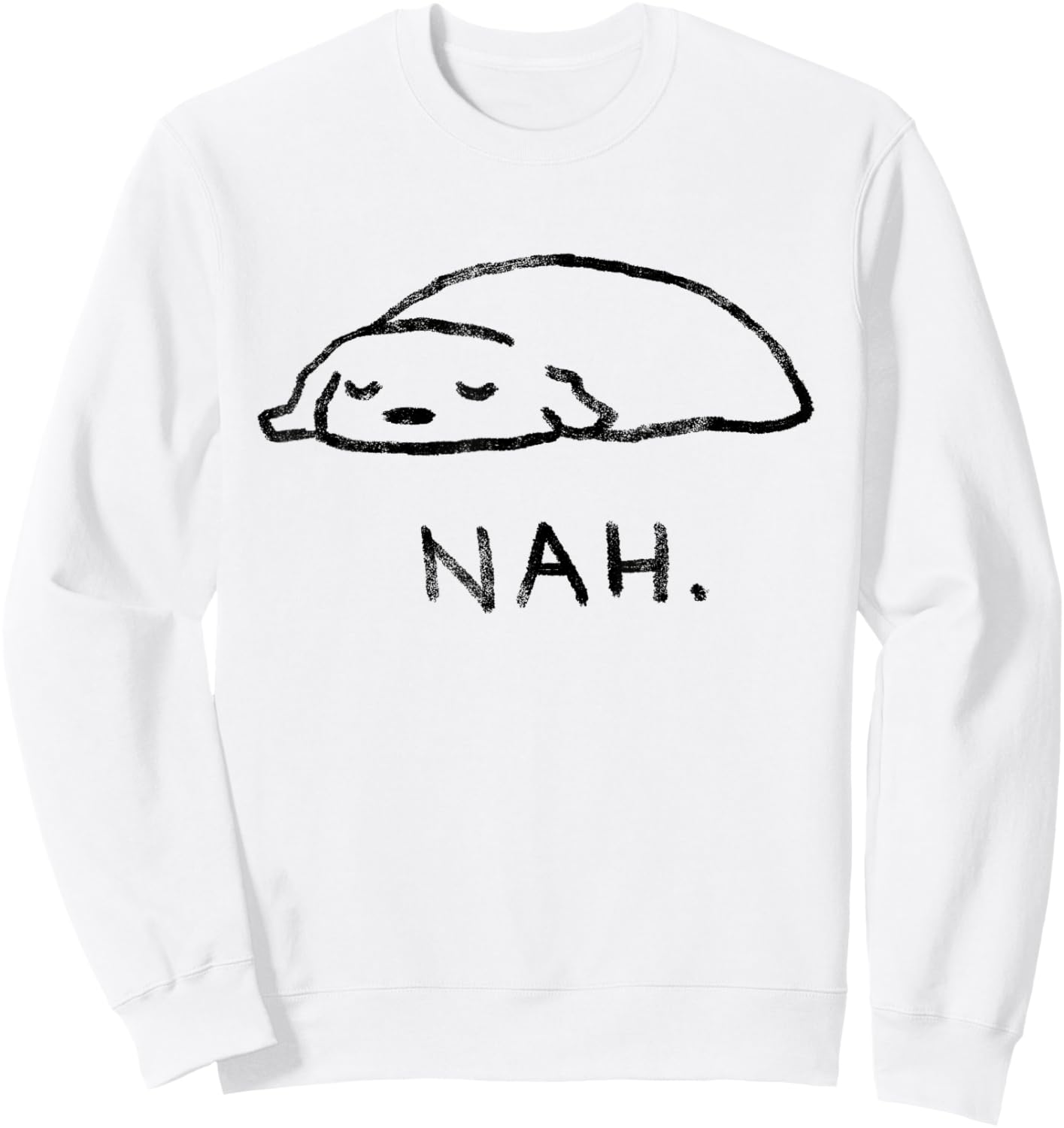 Threadless Fox Shiver Nah. Graphic Sweatshirt - Sweatshirt | White
