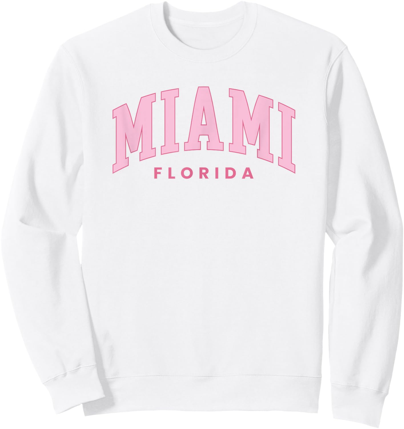 Retro Miami Florida Vintage Arch Preppy Throwback Girls Kid Sweatshirt - Sweatshirt | White
