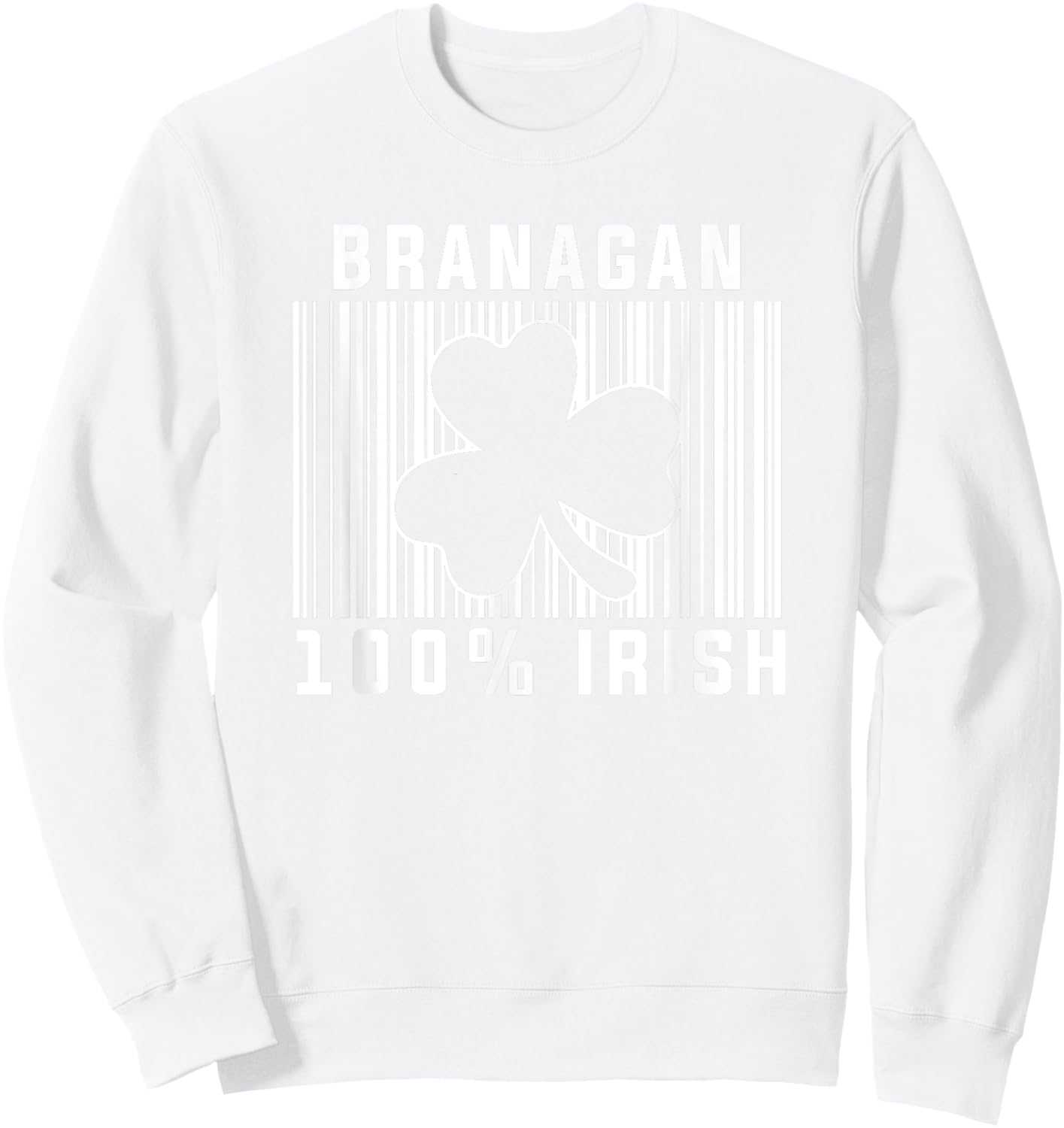 Branagan Irish Family Name Sweatshirt - Sweatshirt | White