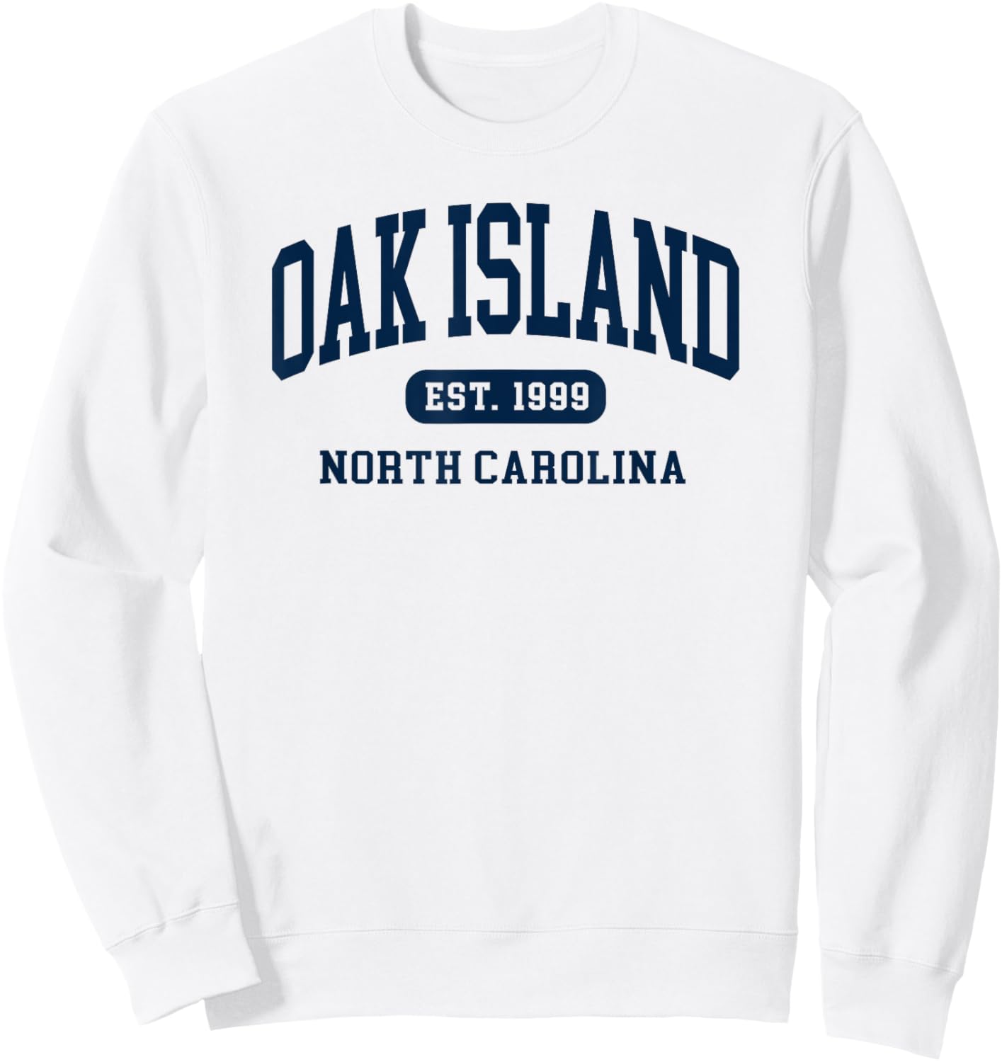 Vintage Oak Island North Carolina Retro Preppy Throwback Sweatshirt - Sweatshirt | White